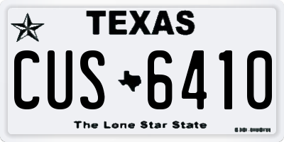 TX license plate CUS6410
