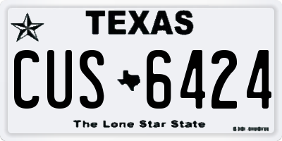 TX license plate CUS6424