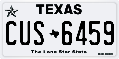 TX license plate CUS6459