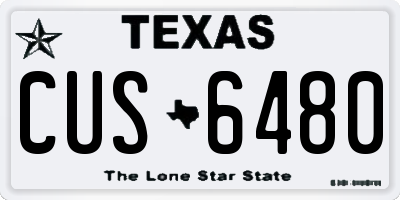 TX license plate CUS6480