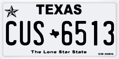 TX license plate CUS6513