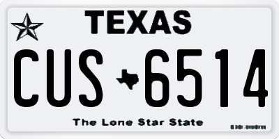 TX license plate CUS6514