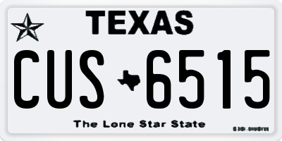 TX license plate CUS6515