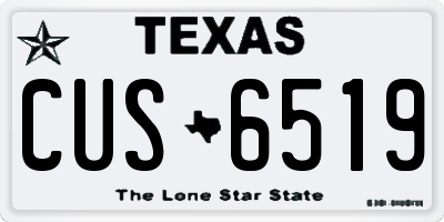 TX license plate CUS6519