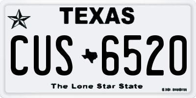 TX license plate CUS6520