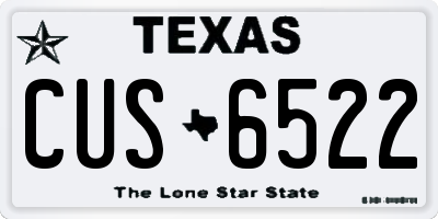 TX license plate CUS6522