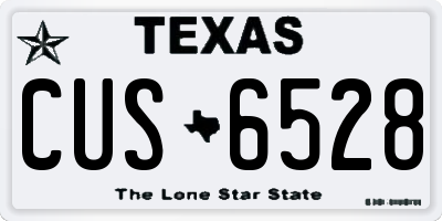 TX license plate CUS6528