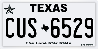 TX license plate CUS6529