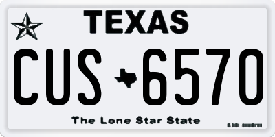 TX license plate CUS6570