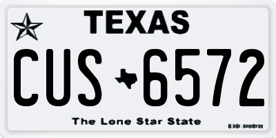 TX license plate CUS6572