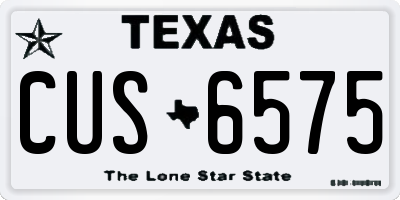 TX license plate CUS6575