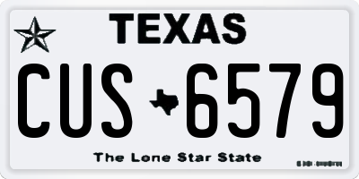 TX license plate CUS6579