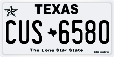 TX license plate CUS6580
