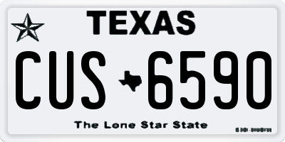 TX license plate CUS6590