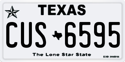 TX license plate CUS6595