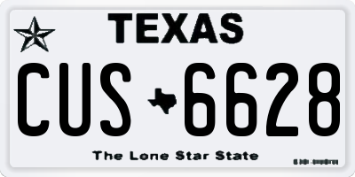 TX license plate CUS6628