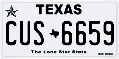 TX license plate CUS6659