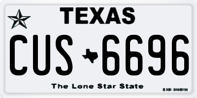 TX license plate CUS6696