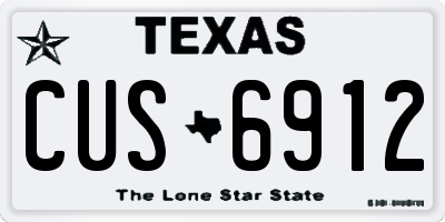 TX license plate CUS6912