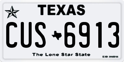 TX license plate CUS6913