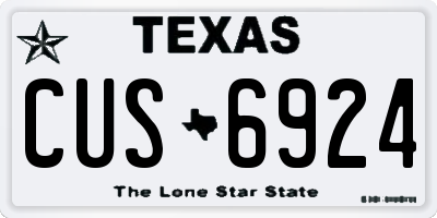 TX license plate CUS6924