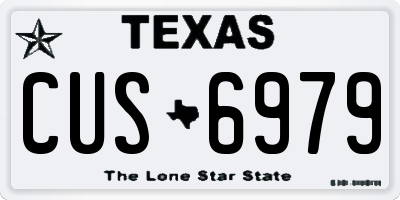 TX license plate CUS6979