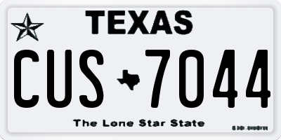 TX license plate CUS7044