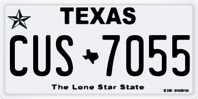 TX license plate CUS7055