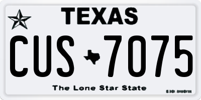 TX license plate CUS7075