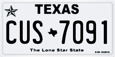 TX license plate CUS7091
