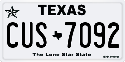 TX license plate CUS7092