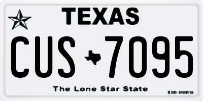 TX license plate CUS7095