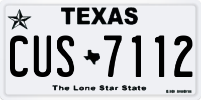 TX license plate CUS7112