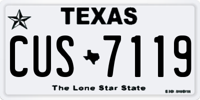 TX license plate CUS7119