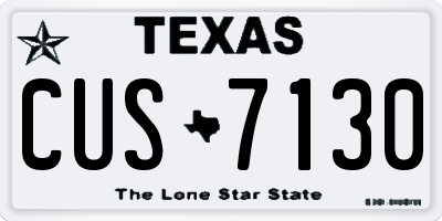 TX license plate CUS7130