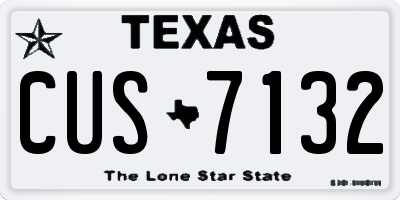 TX license plate CUS7132