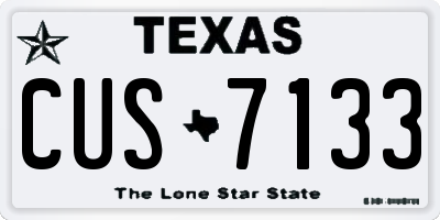 TX license plate CUS7133