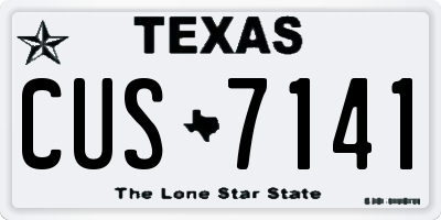 TX license plate CUS7141