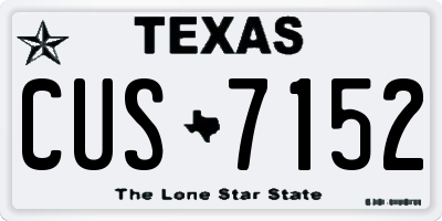 TX license plate CUS7152