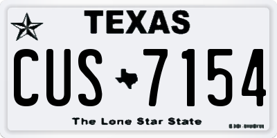 TX license plate CUS7154