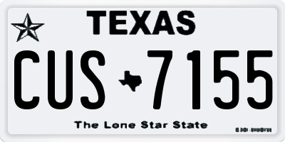 TX license plate CUS7155