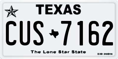 TX license plate CUS7162