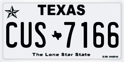 TX license plate CUS7166