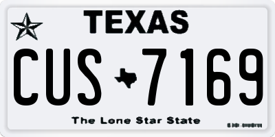 TX license plate CUS7169
