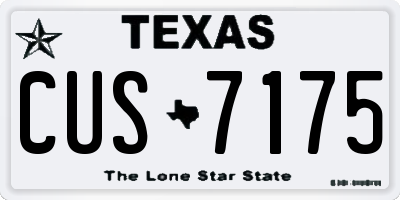 TX license plate CUS7175