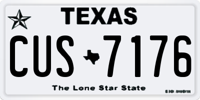 TX license plate CUS7176