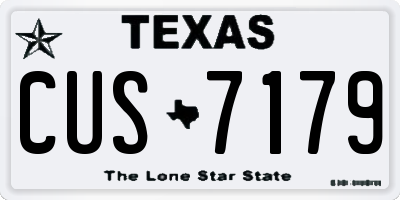 TX license plate CUS7179