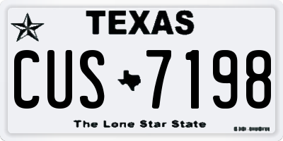 TX license plate CUS7198