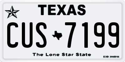 TX license plate CUS7199