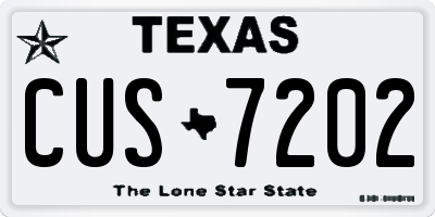 TX license plate CUS7202